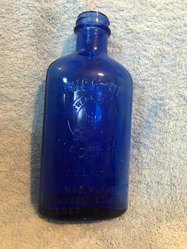 Antique blue glass - blue, bottle