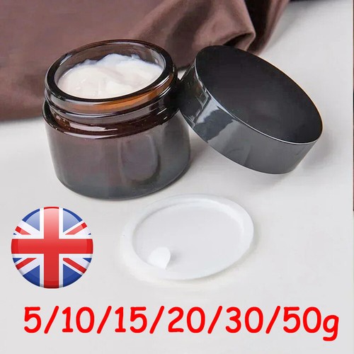 Glass amber cosmetic cream - amber,
