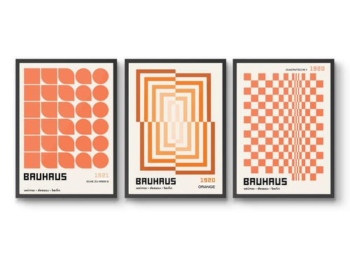 Orange geometry bauhaus - orange,