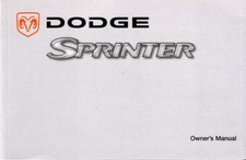 2004 Dodge Sprinter Owners Manual User Guide Reference Operator Book Guide