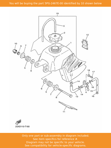 Yamaha cap 5pg 2467e oem - yamaha, cap,