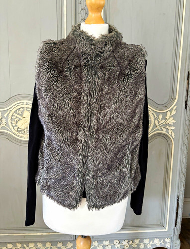 Y2k monsoon grey faux fur - y2k,
