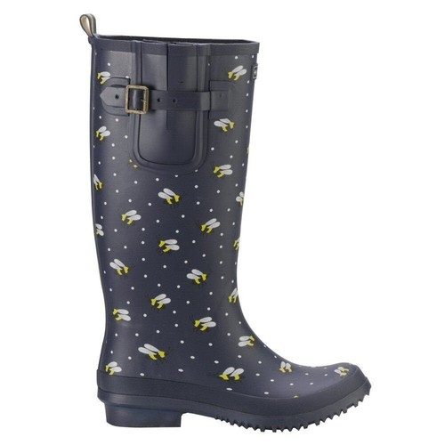 Briers navy bees wellies - navy,
