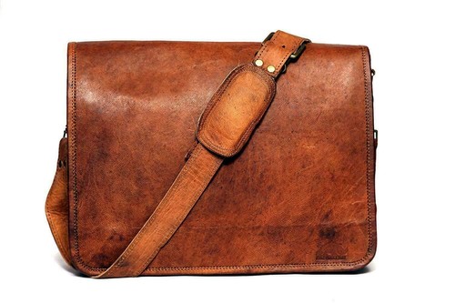 Bag leather vintage messenger - bag,