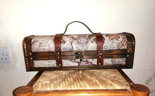 Vintage Style Wine Storage Box / Carrying Case Decorative (Case only, no bottle)