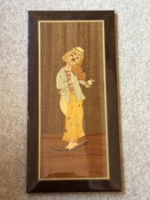Vintage Marquetry Inlay Wood