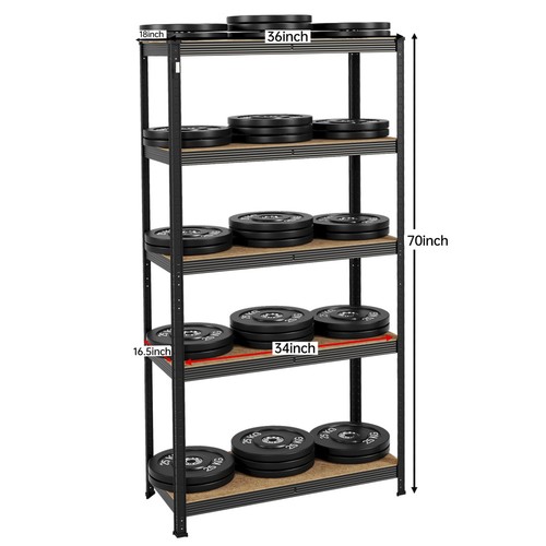 180x90x40cm tier heavy duty - 5-tier,