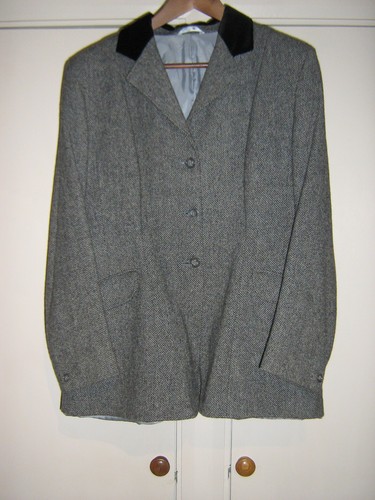 Ladies grey tweed wool - tweed, show
