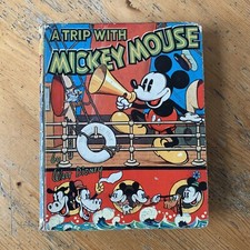 A Trip With Mickey Mouse - 1930s - Brin Brothers Hardback Book - Walt Disney