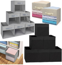 2/4/6/8/10 DIY Storage Cube Boxes Drawer for Toy/Book/Clothes Organiser Foldable