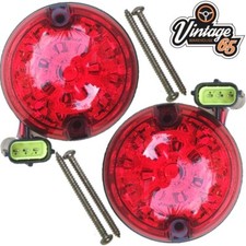 Stop & Tail Lights Red LED Pair Genuine Wipac UK S6062LED Classic Car