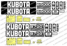 KUBOTA B6100 B6000 B6001 B7000 B7100  B5000 COMPACT TRACTOR DECALS STICKER SET