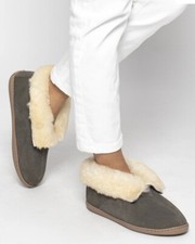 NIB Minnetonka Sheepskin Grey