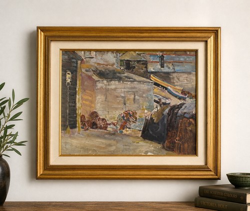 Original vintage oil canvas - vintage, on