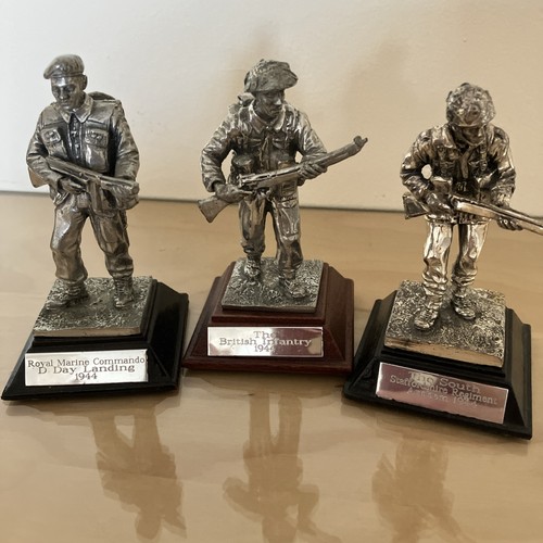 Pewter ww2 1944 army figures - ww2,