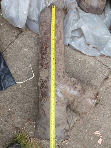 Clay drainage pipe y - clay,