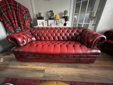 chesterfield sofa leather set