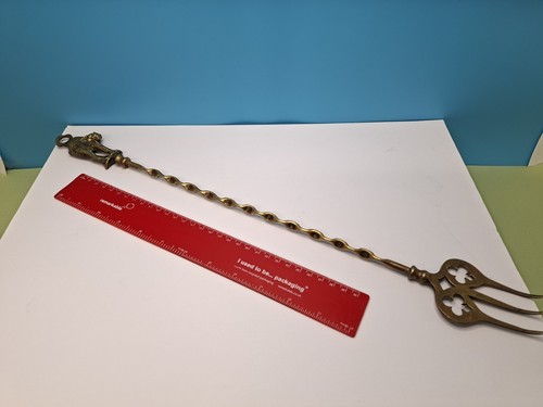 Vintage brass toasting fork - vintage,