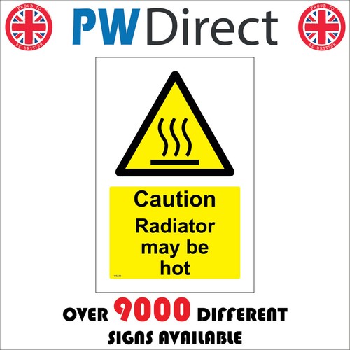 Sign caution radiator - caution, be