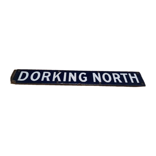 Railwayana enamel dorking - enamel,