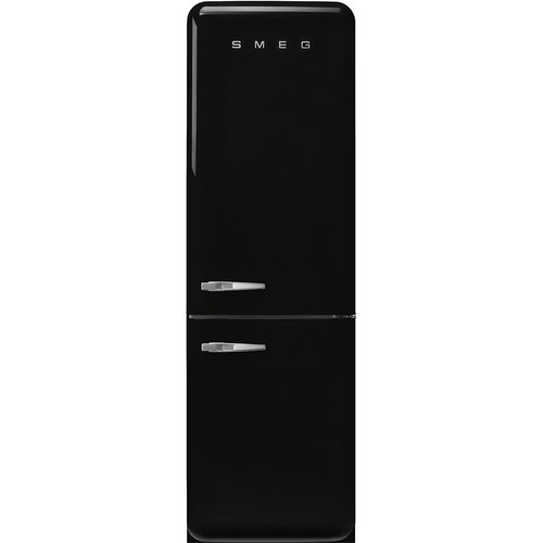 Smeg fridge freezer - smeg, black