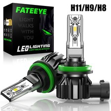 FATEEYE H11/H9/H8 LED Headlight Kits High/Low Beam Fog Light Bulbs 6500K White