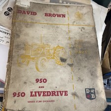 David Brown 950 & livedrive tractor parts manual marks to cover