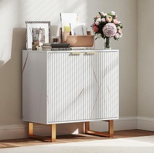 Cabinet Cupboard Sideboard Shelving Storage Unit Marble Effect