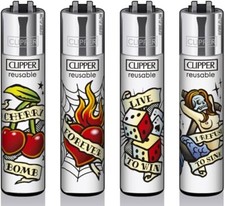 4 x Clipper Lighters INK LIFE
