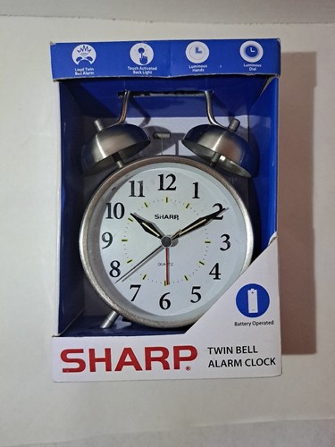 Sharp twin bell alarm - bell, clock