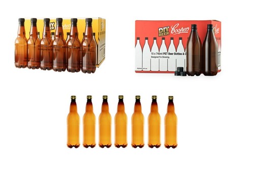 Pet beer bottle with - pet, screw