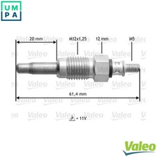 4x GLOW PLUG 345108 FOR SKODA