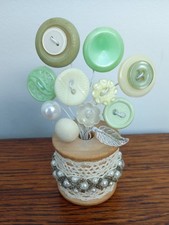Handmade Button Flower