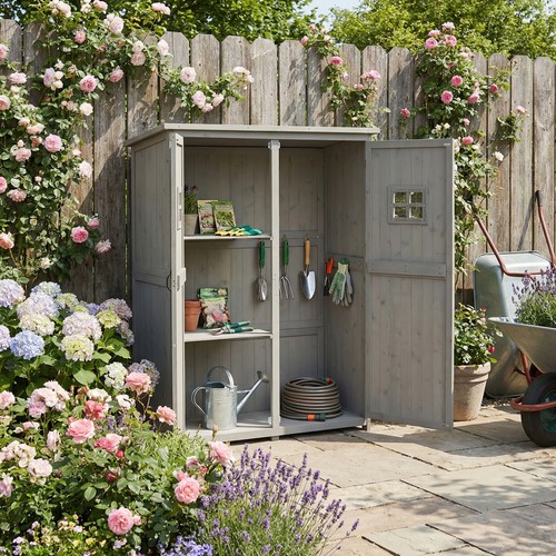 Wooden garden shed outdoor - garden,