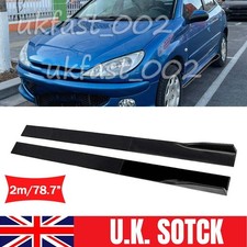 2m Side Skirt Extension Rocker Panel Splitter For Peugeot 206 207 208 308 508 #F