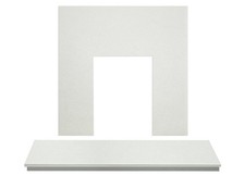 Adam White Marble Back Panel & Hearth, 54 Inch
