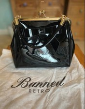 Banned Retro 1950’s Style Black Patent Handbag