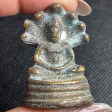 THAI BUDDHA Temple Pendant Talisman Bronze Amulet Rich Buddhism Luck Charm