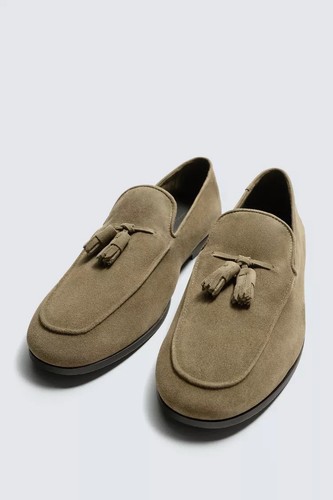 Zara leather loafers with - leather,
