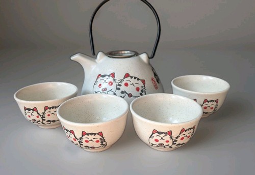 Ceramic tea set maneki neko - ceramic, maneki-neko