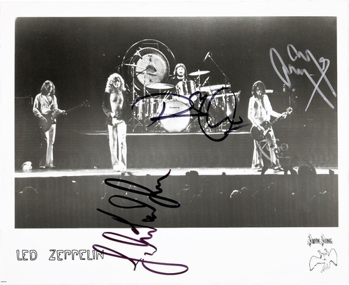 Led zeppelin signed photograph - led,