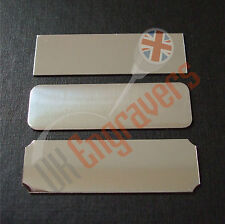 100 X BLANK TROPHY PLAQUES PLATES SUITABLE FOR ENGRAVING SELF ADHESIVE