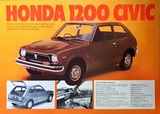 Honda Civic 1200 / Z Coupe / N700 Tourer Brochure c. 1973