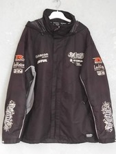 SUZUKI RELENTLESS TAS RACING BLACK HOODED PADDED QUILTED ZIP SECURITY JACKET 2XL
