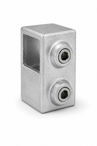 Galvanised square clamps - galvanised,
