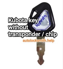 Key for Kubota diggers. Without transponder chip.  459A Black