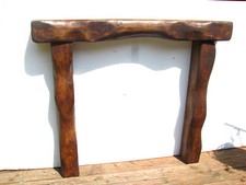  SOLID OAK BEAM FIRE SURROUND FIREPLACE MANTEL LINTEL CHUNKY RUSTIC