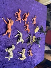  Mixed Vintage Painted Plastic Timpo Lone Star Toy Soldier Horses  # 2