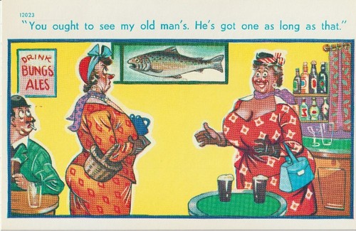 Vintage saucy seaside - seaside, postcard