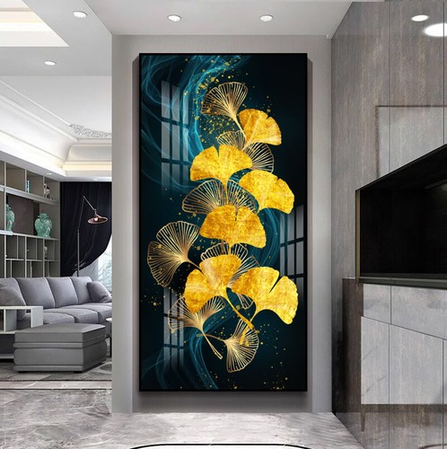 Multicolor ginkgo leaf wall - ginkgo,